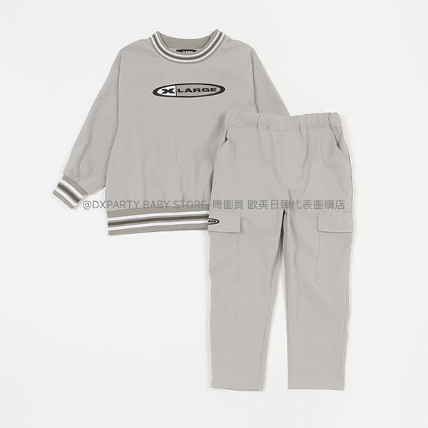 日本童裝 XLARGE KIDS 速乾/防皺功能 衛衣長褲套裝 80-140cm 男童款 夏季 PANTS