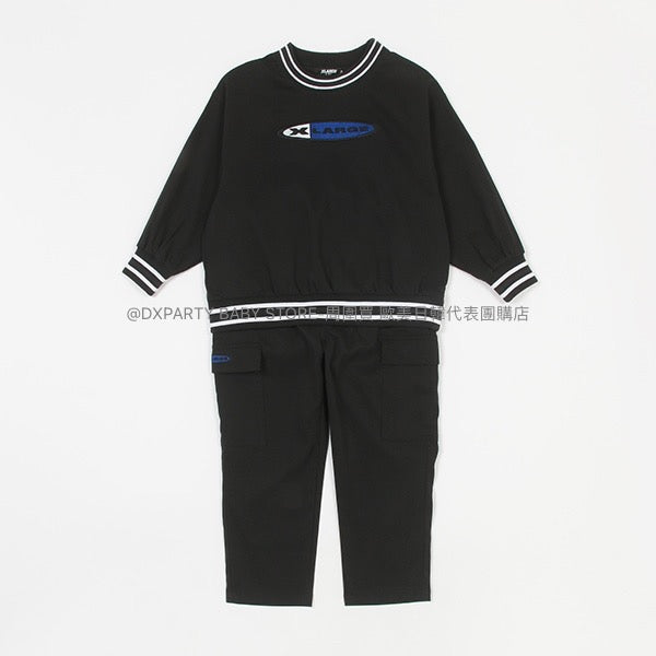 日本童裝 XLARGE KIDS 速乾/防皺功能 衛衣長褲套裝 80-140cm 男童款 夏季 PANTS