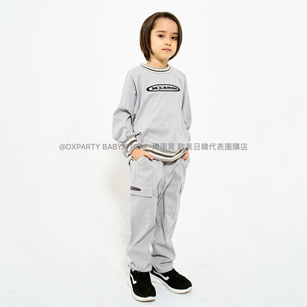 日本童裝 XLARGE KIDS 速乾/防皺功能 衛衣長褲套裝 80-140cm 男童款 夏季 PANTS