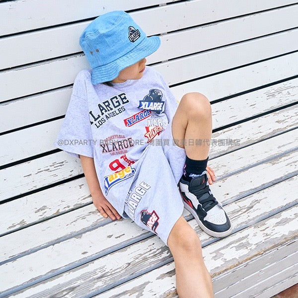 日本童裝 XLARGE KIDS MIX標誌貼花短褲 80-140cm 男童款 夏季 PANTS