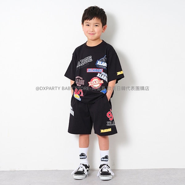 日本童裝 XLARGE KIDS MIX標誌貼花短褲 80-140cm 男童款 夏季 PANTS