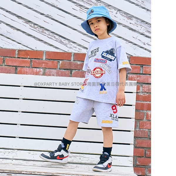 日本童裝 XLARGE KIDS MIX標誌貼花短褲 80-140cm 男童款 夏季 PANTS