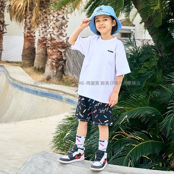 日本童裝 XLARGE KIDS 全紋短褲 80-140cm 男童款/女童款 夏季 PANTS