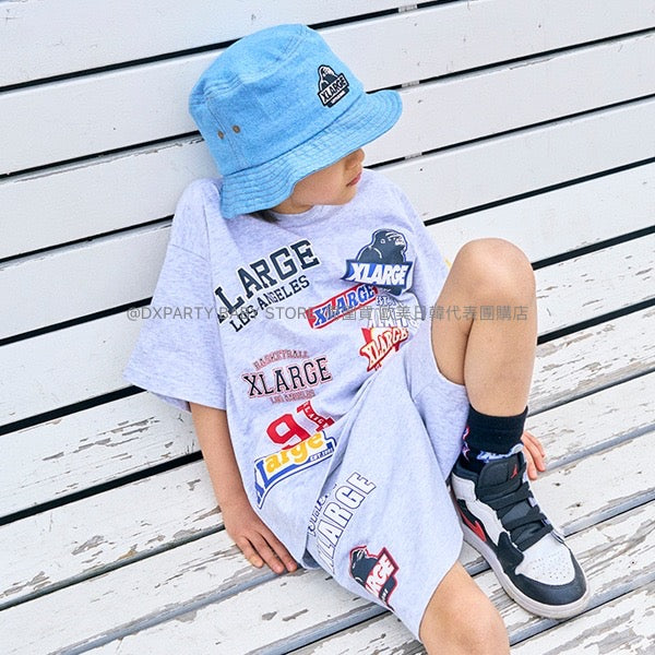 日本童裝 XLARGE KIDS MIX標誌貼花短袖上衣 80-140cm 男童款 夏季 TOPS