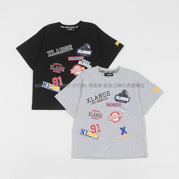 日本童裝 XLARGE KIDS MIX標誌貼花短袖上衣 80-140cm 男童款 夏季 TOPS