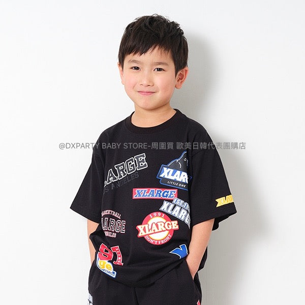 日本童裝 XLARGE KIDS MIX標誌貼花短袖上衣 80-140cm 男童款 夏季 TOPS