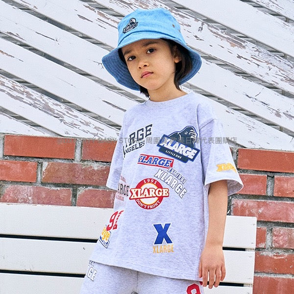 日本童裝 XLARGE KIDS MIX標誌貼花短袖上衣 80-140cm 男童款 夏季 TOPS