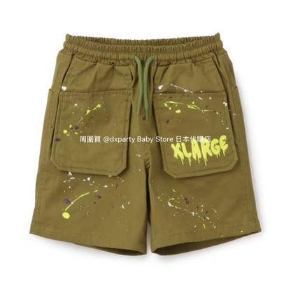 Japanese XLARGE KIDS Large Pocket Sports Shorts 80-140cm Boys Summer PANTS 
