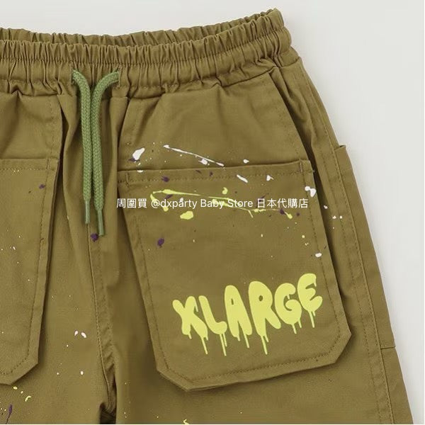 Japanese XLARGE KIDS Large Pocket Sports Shorts 80-140cm Boys Summer PANTS 