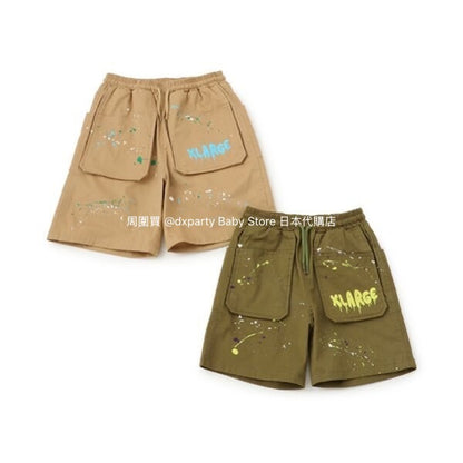 Japanese XLARGE KIDS Large Pocket Sports Shorts 80-140cm Boys Summer PANTS 