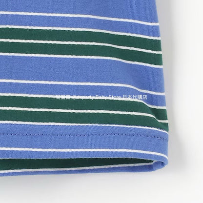 XLARGE KIDS Japanese children's clothing striped logo top 80-140cm boys' summer TOPS 