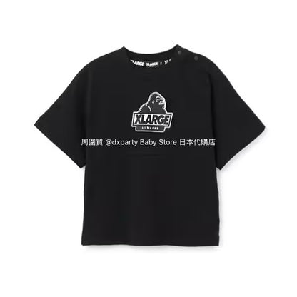 XLARGE KIDS Japanese children's clothing spray-painted logo top 80-140cm boys' summer TOPS 