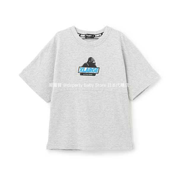 XLARGE KIDS Japanese children's clothing spray-painted logo top 80-140cm boys' summer TOPS 