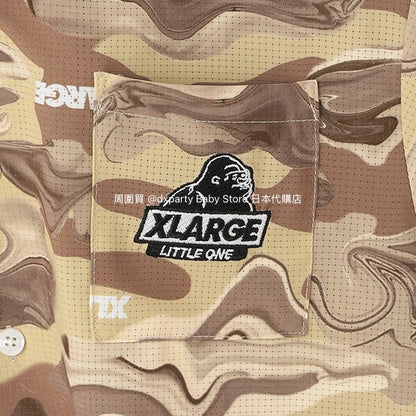日本童裝 XLARGE KIDS 大理石紋迷彩襯衫 80-140cm 男童款 夏季 TOPS