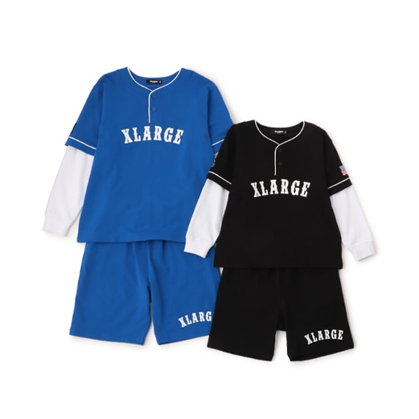 日本童裝 XLARGE KIDS 棒球風兩件套裝 80-140cm 男童款 春季 TOPS PANTS