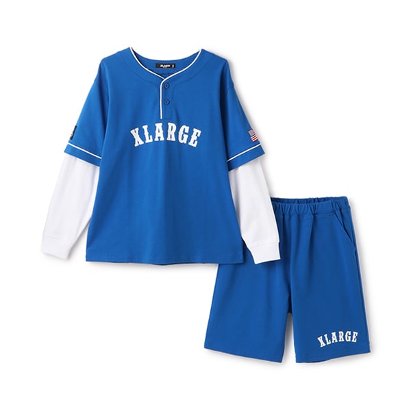 日本童裝 XLARGE KIDS 棒球風兩件套裝 80-140cm 男童款 春季 TOPS PANTS