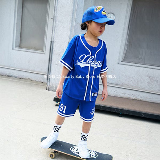 Japanese XLARGE KIDS Baseball Shorts 80-140cm Boys Summer PANTS 