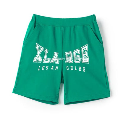 XLARGE KIDS Japanese children's clothing large logo print shorts 80-140cm boys' summer PANTS 
