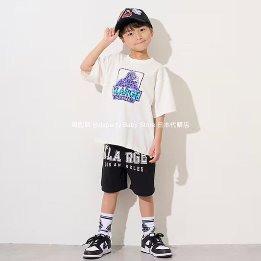 XLARGE KIDS Japanese children's clothing large logo print shorts 80-140cm boys' summer PANTS 