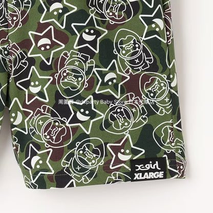 Japanese XLARGE KIDS Camouflage Shorts 80-140cm Boys Summer PANTS 