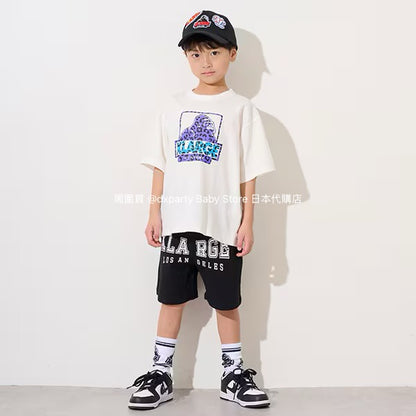 XLARGE KIDS Cool Collection Leopard Print Logo Tops (80-140cm) for Boys (Summer) 