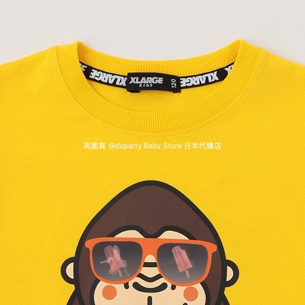 XLARGE KIDS Japanese children's clothing sunglasses fun logo top 80-140cm boys summer TOPS 