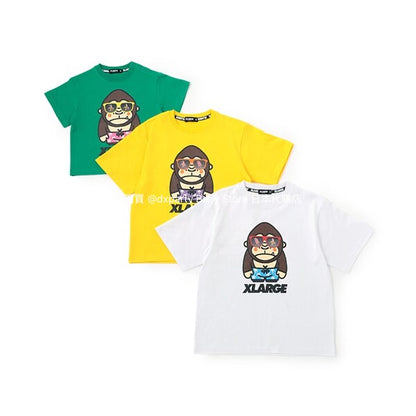 XLARGE KIDS Japanese children's clothing sunglasses fun logo top 80-140cm boys summer TOPS 