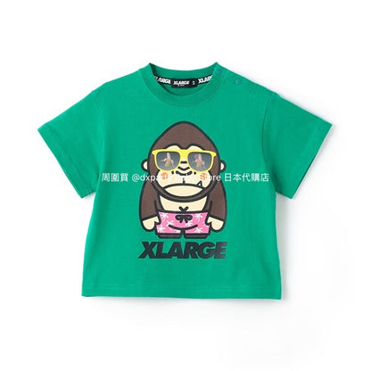 XLARGE KIDS Japanese children's clothing sunglasses fun logo top 80-140cm boys summer TOPS 