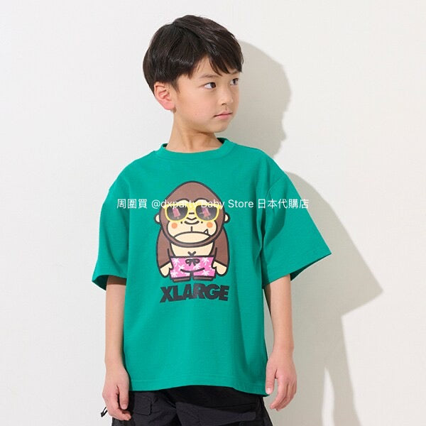 XLARGE KIDS Japanese children's clothing sunglasses fun logo top 80-140cm boys summer TOPS 