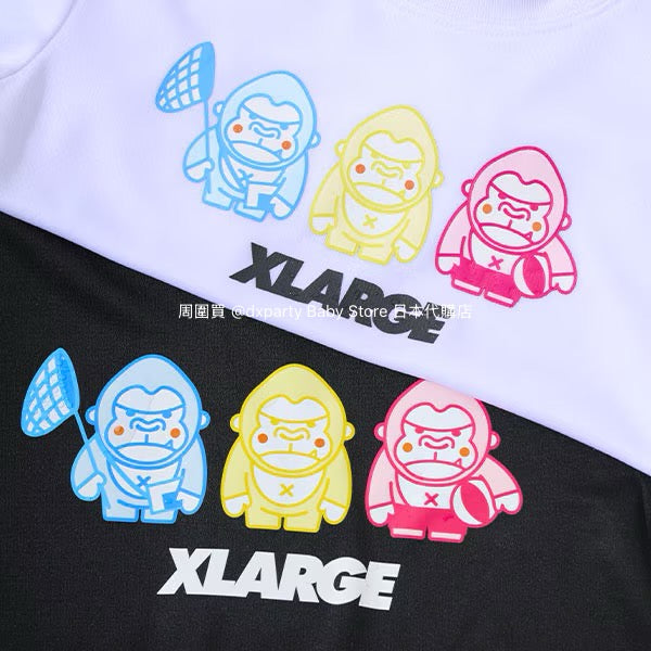 XLARGE KIDS (Japanese children's clothing) cool-to-the-touch, quick-drying, color-changing logo short-sleeved top (80-140cm) for boys (Summer TOPS) 