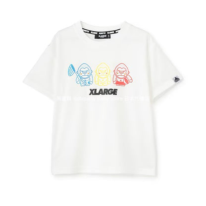 XLARGE KIDS (Japanese children's clothing) cool-to-the-touch, quick-drying, color-changing logo short-sleeved top (80-140cm) for boys (Summer TOPS) 