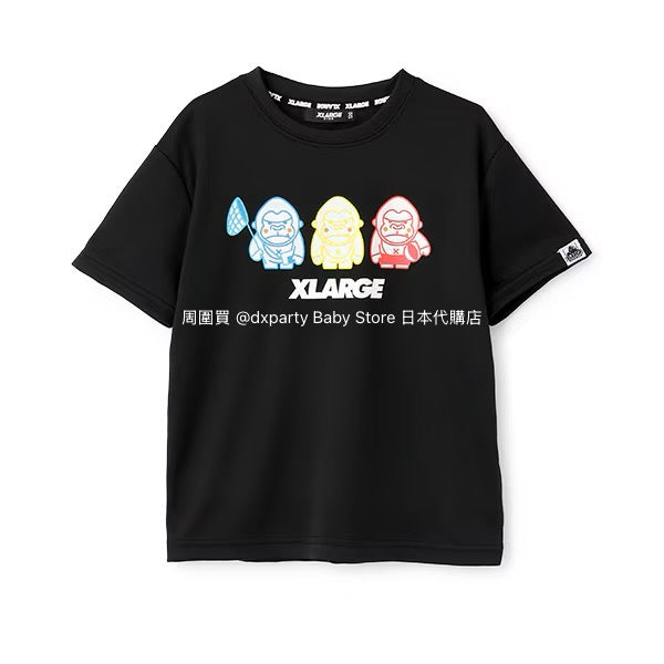 XLARGE KIDS (Japanese children's clothing) cool-to-the-touch, quick-drying, color-changing logo short-sleeved top (80-140cm) for boys (Summer TOPS) 