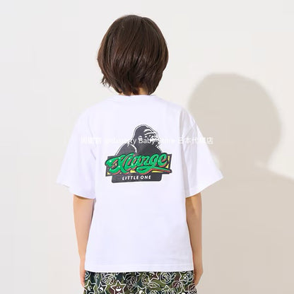 XLARGE KIDS Japanese children's clothing printed logo top 80-140cm boys' summer TOPS 