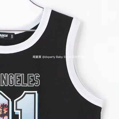 XLARGE KIDS Japanese Children's Clothing Palm Tree Numbered Vest 90-140cm Boys Summer TOPS 