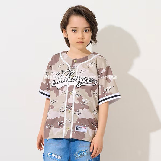 Japanese XLARGE KIDS Baseball Shirt 90-140cm Boys Summer TOPS 