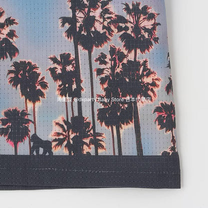 XLARGE KIDS Japanese Children's Clothing Palm Tree Shirt 90-140cm Boys Summer TOPS 