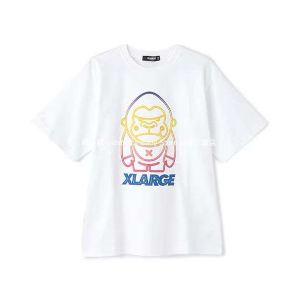 XLARGE KIDS Japanese children's clothing neon logo top 80-140cm boys' summer TOPS 