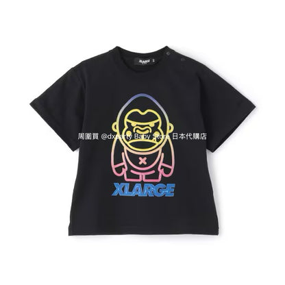 XLARGE KIDS Japanese children's clothing neon logo top 80-140cm boys' summer TOPS 