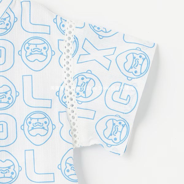 XLARGE KIDS Japanese Kids Clothing: Cool-to-the-Touch Jinbei Kimono (50-70cm) for Boys: Summer TOPS &amp; PANTS. Special Feature on Newborn Babies and Japanese Summer Festivals. 