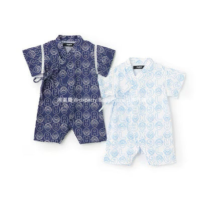 XLARGE KIDS Japanese Kids Clothing: Cool-to-the-Touch Jinbei Kimono (50-70cm) for Boys: Summer TOPS &amp; PANTS. Special Feature on Newborn Babies and Japanese Summer Festivals. 