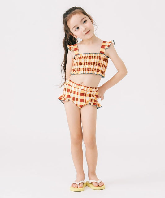 B:MING by BEAMS UV-Protective Two-Piece Swimsuit Set (110-130cm) for Girls: Summer Swimsuit Special 
