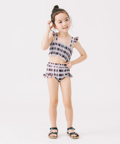 B:MING by BEAMS UV-Protective Two-Piece Swimsuit Set (110-130cm) for Girls: Summer Swimsuit Special 