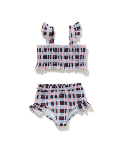 B:MING by BEAMS UV-Protective Two-Piece Swimsuit Set (110-130cm) for Girls: Summer Swimsuit Special 