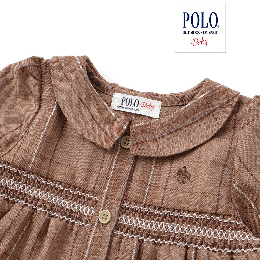 日本童裝  SLAP SLIP x POLO BCS 格仔連身裙及打底褲套裝 70-80cm 女童款 初生嬰兒 秋季 DRESSES PANTS