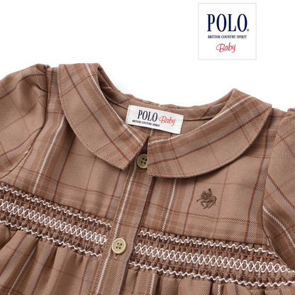 日本童裝  SLAP SLIP x POLO BCS 格仔連身裙及打底褲套裝 70-80cm 女童款 初生嬰兒 秋季 DRESSES PANTS