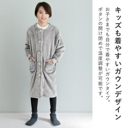 日本直送 超細纖維絨毛長袖睡袋/家居服 100-140cm 親子裝 男童款/女童款 秋冬季 睡袋系列