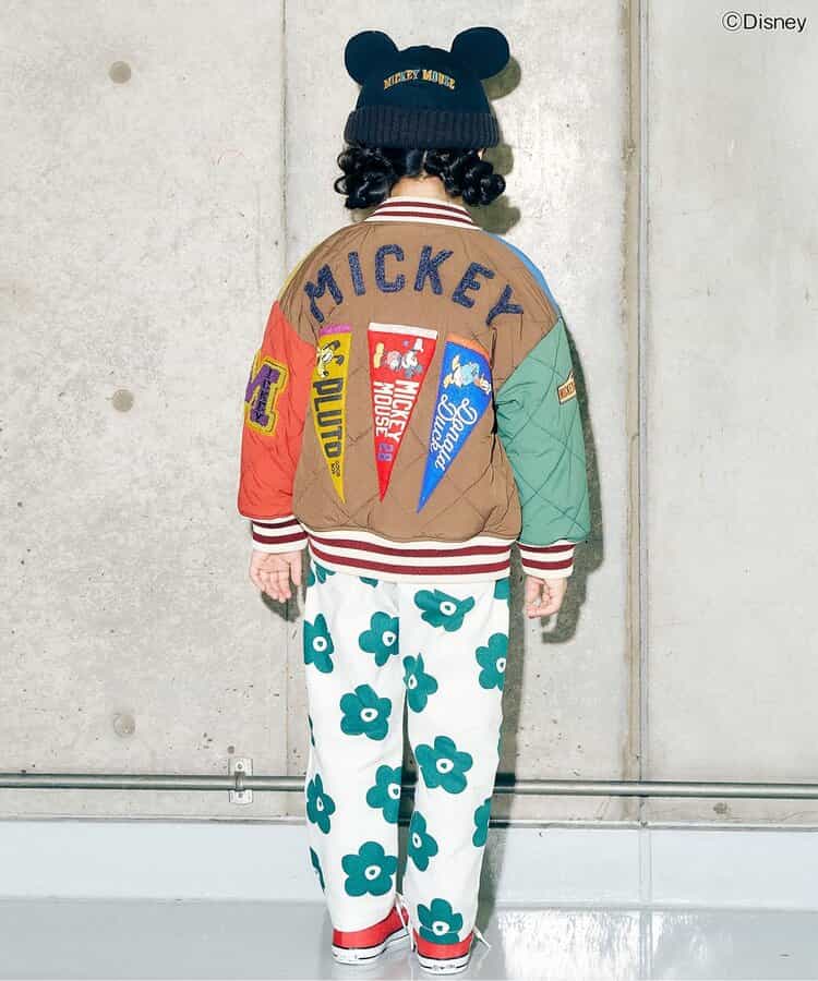 日本童裝 F.O.KIDS x Disney 拼布絎縫夾棉棒球外套 80-150cm 男童款/女童款 秋冬季 (適合初秋、香港平均溫度、寒冷天氣）OUTERWEAR  其他品牌童裝
