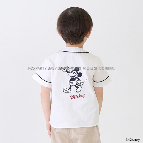 日本童裝 pe#main x Disney 棒球襯衫 80-130cm 男童款 夏季 TOPS