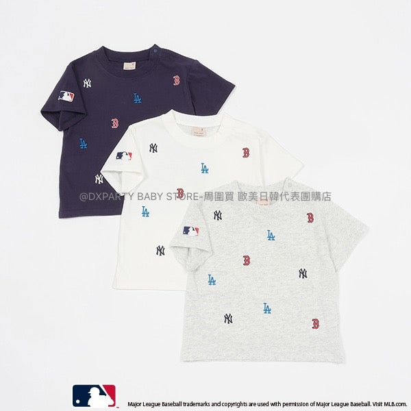 日本童裝 pe#main x MLB 刺繡Logo上衣 80-130cm 男童款/女童款 夏季 TOPS