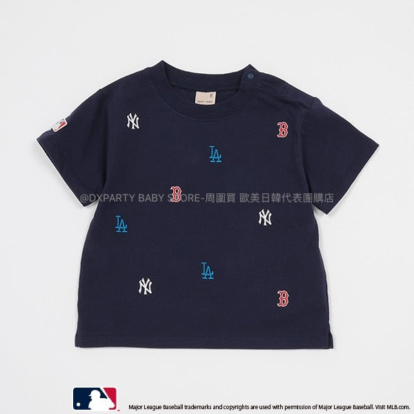 日本童裝 pe#main x MLB 刺繡Logo上衣 80-130cm 男童款/女童款 夏季 TOPS